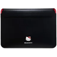 Etui i futerały do telefonów - Hello Kitty Sleeve HKCS14PGHDLMK 14" czarny/black PU Metal Logo - miniaturka - grafika 1