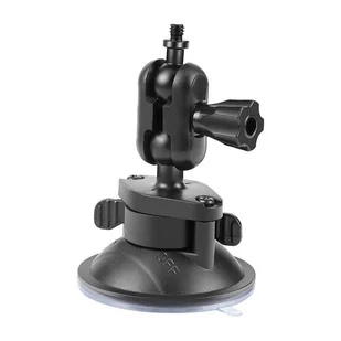 Mocowanie z przyssawką 1/4 cala PULUZ do kamer sportowych (DJI Action, GoPro, Insta360) (czarne) (PU544B) Puluz - Paski, szelki, uprzęże foto - miniaturka - grafika 1