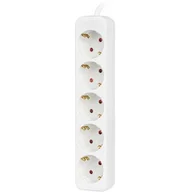 Listwy zasilające - Listwa przedluzacz 3m 5X230v b PS0-05F-0300-W - miniaturka - grafika 1