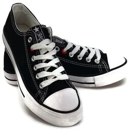 Trampki tenisówki młodzieżowe NEWS 4723 czarne - Trampki damskie - miniaturka - grafika 1