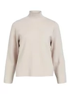 Swetry damskie - Object Damski sweter z wysokim dekoltem, Silver Gray, S - miniaturka - grafika 1