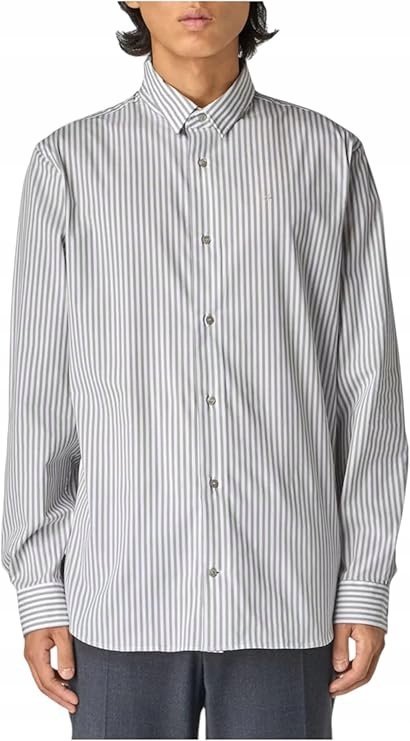CALVIN KLEIN ELEGANCKA KOSZULA MĘSKA W PASKI Z BAWEŁNY L XQA