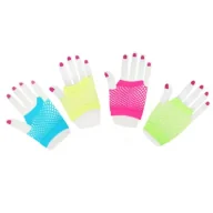 Stroje karnawałowe - Rękawiczki siateczkowe neon 2szt MIX - miniaturka - grafika 1