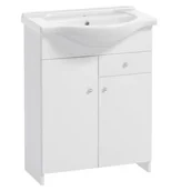 Szafki łazienkowe - Zestaw szafka i umywalka VENUS D65 2D1S DSM 1522 biały - miniaturka - grafika 1