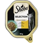 Mokra karma dla kotów - Sheba Selection w sosie 22 x 85 g Cielęcina z indykiem - miniaturka - grafika 1