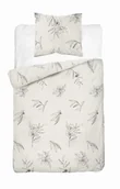 Pościel - Detexpol Pościel satynowa 140x200 kremowa kwiaty 4916 B z jedną poszewką Home Satin 80 - miniaturka - grafika 1