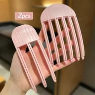Ozdoby do włosów - TEMU 2 szt. Różowe plastikowe do włosów - Stylowy minimalistyczny design, idealny do podnoszenia korzeni i pogrubiania korony, idealny do leniwego - miniaturka - grafika 1