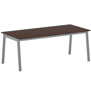 B2B Partner Stół PRIMO BASIC z szarosrebrnym stelażem, 2000 x 900 x 750 mm, orzech 499068 - Stoły warsztatowe - miniaturka - grafika 1