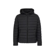 Kurtki męskie - Męska Kurtka pikowana GUESS STRETCH HOODIE JACKET M3YL15WFHC2-JBLK – Czarny - miniaturka - grafika 1