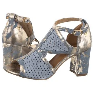 Sandały Niebieski+Złoty 06555-06/00-5 (MA1235-a) Maciejka - Sandały damskie - miniaturka - grafika 1