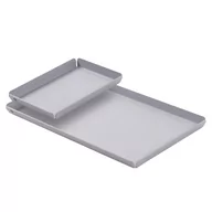 Półki łazienkowe - Taca Łazienkowa Półka Na Kosmetyki I Akcesoria Aria Medium Szara - miniaturka - grafika 1