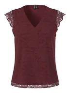 Koszulki i topy damskie - Pieces Top "Pcolline" w kolorze bordowym - miniaturka - grafika 1