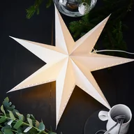 Ozdoby bożonarodzeniowe - Gwiazda dekoracyjna Lively, wisząca, biała Ø 60 cm - miniaturka - grafika 1