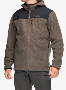 Kurtka polarowa Jack Wolfskin Kammweg Pile FZ - cold coffee - Kurtki narciarskie - miniaturka - grafika 1