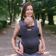Nosidełka dla dzieci - Nosidełko Zaffiro - BabyFlow Roma: Anthracite-Regulowane - miniaturka - grafika 1