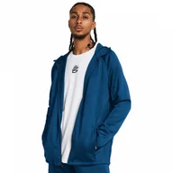 Bluzy męskie - Męska bluza treningowa rozpinana z kapturem Under Armour Curry Playable Jacket - niebieska - UNDER ARMOUR - miniaturka - grafika 1
