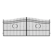 Bramy garażowe - Brama dwuskrzydłowa Roma czarna, 140-160x400 cm - miniaturka - grafika 1