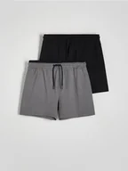 Spodenki damskie - Reserved - Szorty piżamowe 2 pack - czarny - miniaturka - grafika 1