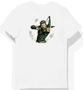 Koszulka męska biała z grafiką strzelca Green Arrow M - Koszulki męskie - miniaturka - grafika 1