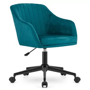 Fotel biurowy, krzesło biurowe Fotel obrotowy MINK - aksamit morska zieleń - Fotele i krzesła biurowe - miniaturka - grafika 1
