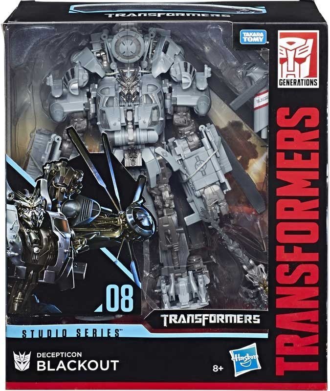 DUŻA Figurka Transformers GENERATIONS STUDIO SERIES LEADER Blackout Helikopter 46 kroków