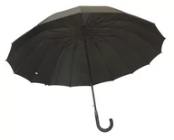 Parasole - Bardzo mocny olbrzymi parasol męski XXL 130CM 16-drutowy, CZARNY - miniaturka - grafika 1