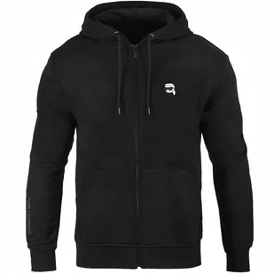 Karl Lagerfeld bluza męska czarna rozpinana z kapturem 705074 XL - Bluzy męskie - miniaturka - grafika 1