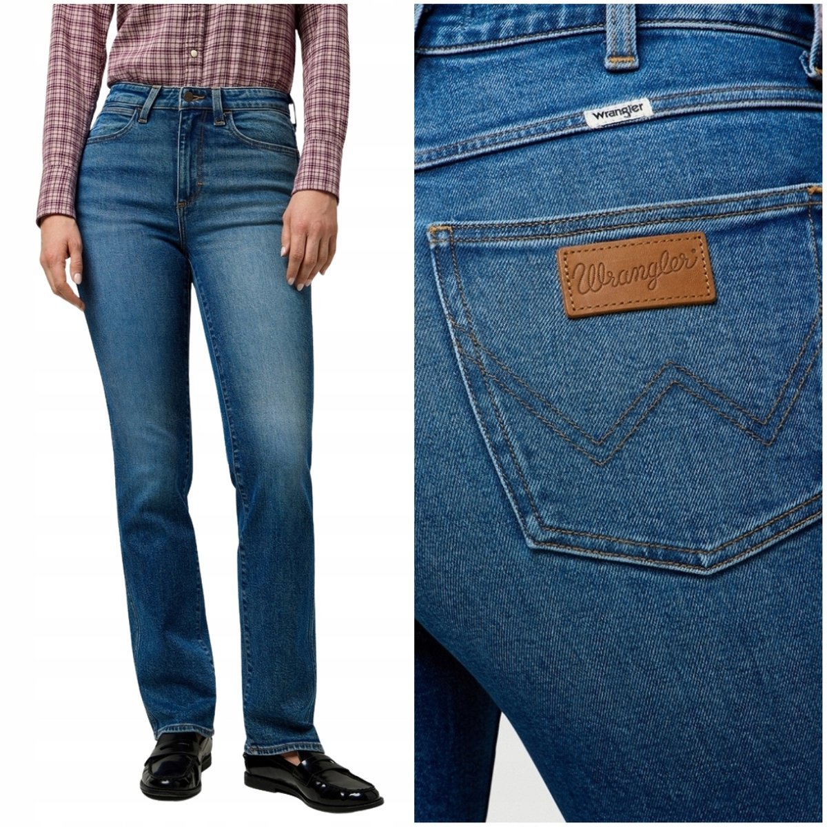 Wrangler STRAIGHT Heavenly Harbor proste damskie spodnie jeansowe W30 L34
