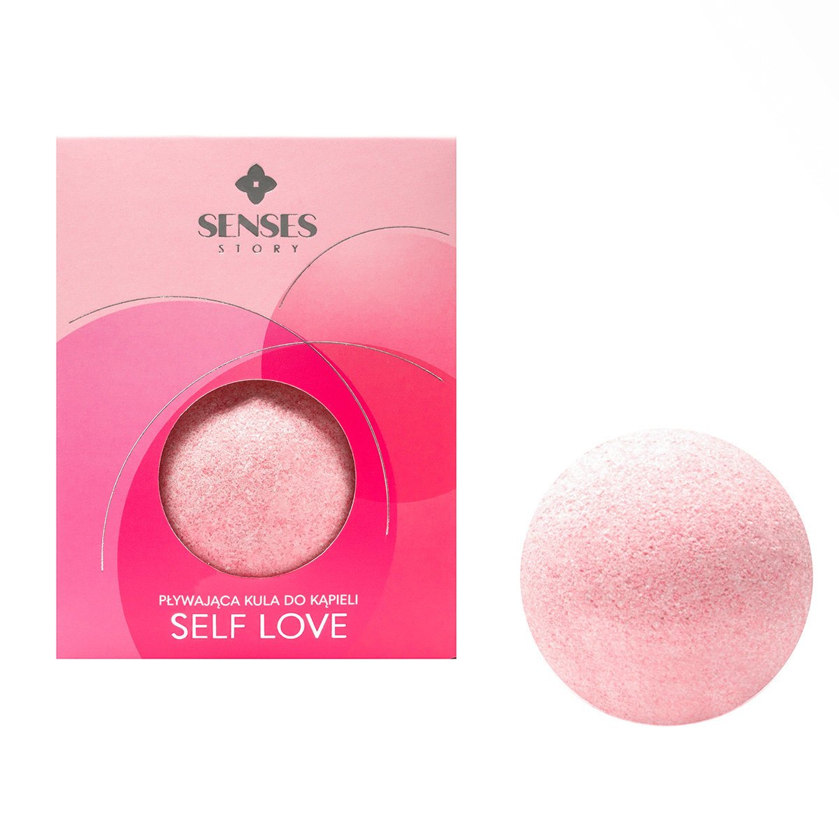 Senses Story, SELF LOVE, Pływająca kula do kąpieli o zapachu róży i jaśminu, 160 g