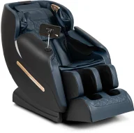 Fotele - Granatowo-czarny masujący fotel z funkcją Zero Gravity - Hatino - miniaturka - grafika 1