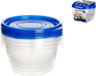 Sistema 760ml Small Bowl 4 Pack, Bowl, Round, 0.76 L, Blue, Transparent, Polypropylene PP, New Zealand - Pojemniki kuchenne - miniaturka - grafika 1