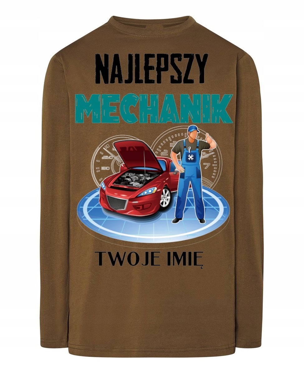 Longsleeve Najlepszy Mechanik Imię 3XL