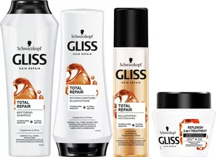 Schwarzkopf Gliss Total Repair Set  - zestaw naprawczy do włosów z szamponem, dwoma odżywkami i maską - Zestawy kosmetyków damskich - miniaturka - grafika 1