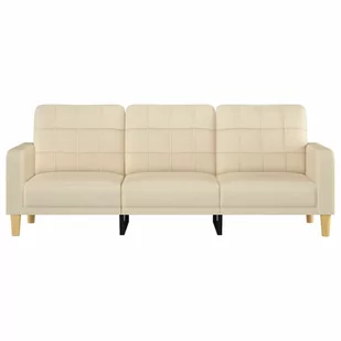 3-osobowa sofa, kremowa, 180 cm, tapicerowana tkaniną Lumarko! - Sofy i kanapy - miniaturka - grafika 3
