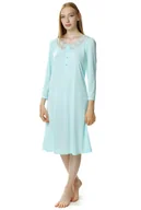 Koszule damskie - Koszula nocna damska Antonina z guziczkami : Kolor - Miętowy, Rozmiar - 52 - miniaturka - grafika 1