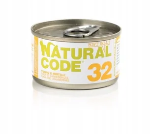 Natural Code 32 Tuńczyk Z Amarantusem I Żurawiną W Galaretce - Mokra Karma Dla Kota - Puszka 85G - Mokra karma dla kotów - miniaturka - grafika 1