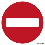 Systemy ekspozycyjne i znaki informacyjne - SA001 ZAKAZ WJAZDU, FN - FOLIA SAMOPRZYLEPNA; (300X300MM) - miniaturka - grafika 1