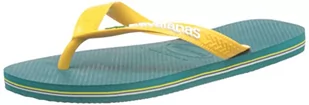 Havaianas Brasil Logo japonki męskie, zielone/żółte, Vibe Green, 45/46 EU - Klapki i japonki męskie - miniaturka - grafika 1
