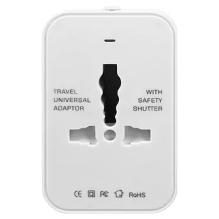 Adapter wtyczki, Australia, Europa, USA i Wielka Brytania Compact White - Adaptery i przejściówki - miniaturka - grafika 1