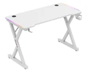 Biurka gamingowe - Huzaro Hero 2.3 RGB White - miniaturka - grafika 1