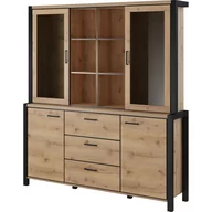 Kredensy - Kredens 4D3S 24TWLK76 TYP-76 Aktiv Helvetia Wieruszów Dąb Taurus, Czarny - miniaturka - grafika 1