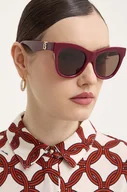 Okulary przeciwsłoneczne - Burberry okulary przeciwsłoneczne damskie kolor bordowy 0BE4418 - miniaturka - grafika 1