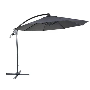 Parasol wspornikowy Deluxe HWC-D14, parasol, okrągły Ø 3m poliester aluminium/stal 14kg ~ antracyt bez podstawy - Parasole ogrodowe Parasol wspornikowy Deluxe HWC-D14, parasol, okrągły Ø 3m poliester aluminium/stal 14kg ~ antracyt bez podstawy - Parasole ogrodowe - miniaturka - grafika 1