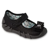 Buty dla dziewczynek - Befado obuwie dziecięce 109N146 czarne - miniaturka - grafika 1