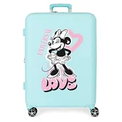 Walizki - Disney Minnie Heart Walizka średniej wielkości 48x70x26 cms Twarde mocowanie ABS Wbudowany 88L 3,98 kg 4 Koła Podwójny, niebieski, Talla única, średnia walizka - miniaturka - grafika 1