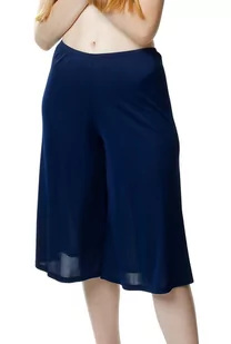 Półhalkospodnie damskie Anastazja szeroka nogawka 54 granatowy - Bielizna nocna - miniaturka - grafika 1