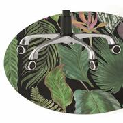 Podnóżki, podpórki, podkładki - Mata pod krzesło do biura Tropikalne liście fi100 cm - miniaturka - grafika 1