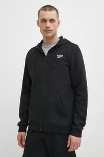 Reebok bluza Identity męska kolor czarny z kapturem gładka 100202857 - Bluzy męskie - miniaturka - grafika 1