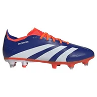 Piłka nożna - adidas Unisex Predator League Buty piłkarskie z miękką podeszwą, Lucid Blue Ftwr biały słoneczny czerwony, 40 EU - miniaturka - grafika 1