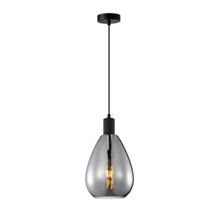 Grafitowa, stylowa lampa wisząca PND-27812-BK-SG z serii ZULO  - Lampy sufitowe - miniaturka - grafika 1